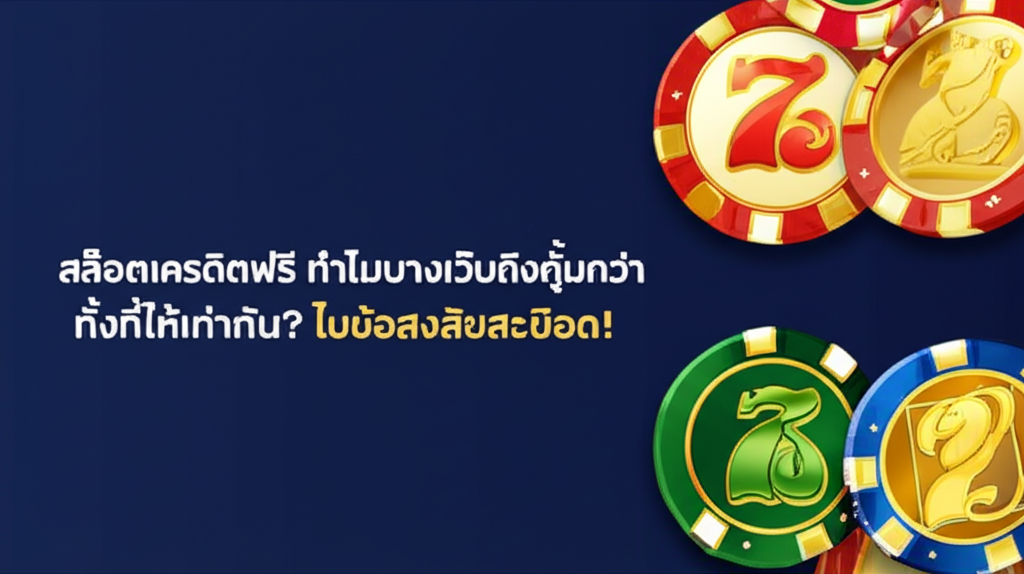 สล็อตเครดิตฟรี ทำไมบางเว็บถึงคุ้มกว่า ทั้งที่ให้เท่ากัน? ไขข้อสงสัยละเอียด!